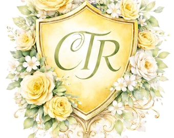CTR-Wappen-Blumenkunst, Taufgeschenk, LDS-Druckvorlage (Digitaler Download)