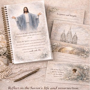 Tarjetas devocionales de Semana Santa, diario de Pascua, estudio cristiano (descarga digital)