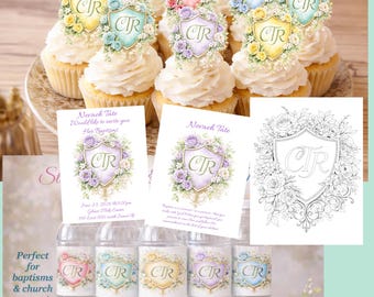 CTR Baptism Printable Kit, Water Bottle Labels, Coloring Page (PDF Download)