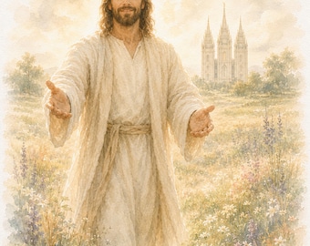 Thema für die Jugend der Kirche Jesu Christi der Heiligen der Letzten Tage, Jesus-Kunst, Erlöser-Drucke, Erlöser, digitale Downloads, Geh mit mir, christliche Kunst, Frauenhilfsvereinigung, Malvorlage, Aktivität