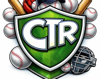 Baseball CTR-Schild, Einladung zur Taufe, LDS-Kunst (Digitaler Download)