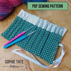 Crochet hook case, sewing pattern, PDF file