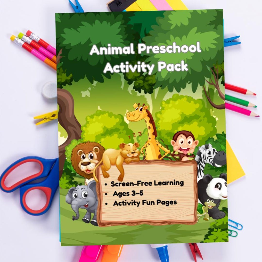 Animal Activity Pack | Preschool Printable Learning, Ages 3-5 (PDF ...