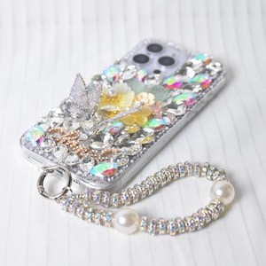Bling Butterfly Crystal Phone Case: iPhone 16/17 Pro Max, Galaxy