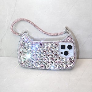 Handmade Rhinestone Phone Case: iPhone 16/17 Pro Max, Galaxy