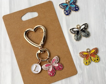 Butterfly Keychain: Personalized Initial Gift for Mom