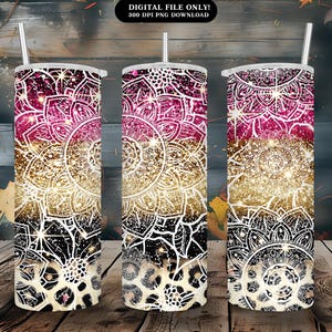 Cuss Word Mandala | Swear Word Tumbler Design | 20 oz Hidden Cuss Words Mandala | Hidden Cuss Words Mandala Design Wrap Sublimation