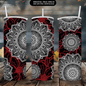Cuss Word Mandala | Swear Word Tumbler Design | 20 oz Hidden Cuss Words Mandala | Hidden Cuss Words Mandala Design Wrap Sublimation