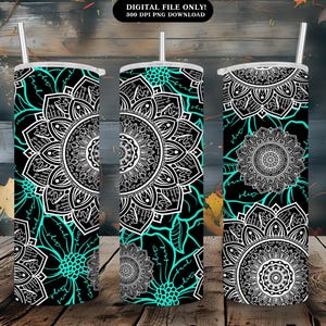 Cuss Word Mandala | Swear Word Tumbler Design | 20 oz Hidden Cuss Words Mandala | Hidden Cuss Words Mandala Design Wrap Sublimation