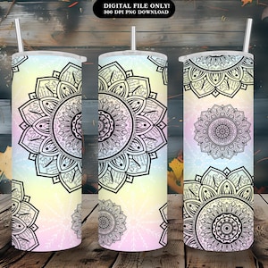 Cuss Word Mandala | Swear Word Tumbler Design | 20 oz Hidden Cuss Words Mandala | Hidden Cuss Words Mandala Design Wrap Sublimation