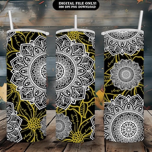 Cuss Word Mandala | Swear Word Tumbler Design | 20 oz Hidden Cuss Words Mandala | Hidden Cuss Words Mandala Design Wrap Sublimation