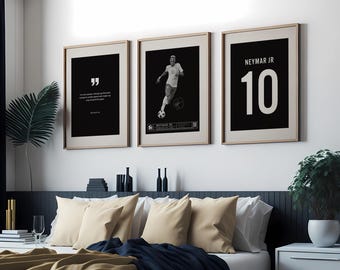Neymar Fußball Kunstdruck: Fußballlegende Poster (Digitaler Download)
