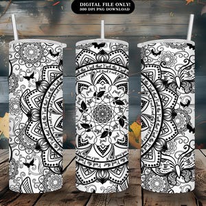 Cuss Word Mandala | Swear Word Tumbler Design | 20 oz Hidden Cuss Words Mandala | Hidden Cuss Words Mandala Design Wrap Sublimation