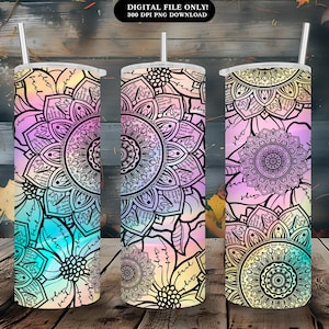Cuss Word Mandala | Swear Word Tumbler Design | 20 oz Hidden Cuss Words Mandala | Hidden Cuss Words Mandala Design Wrap Sublimation