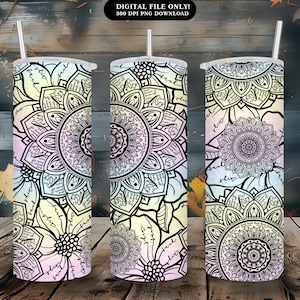 Cuss Word Mandala | Swear Word Tumbler Design | 20 oz Hidden Cuss Words Mandala | Hidden Cuss Words Mandala Design Wrap Sublimation