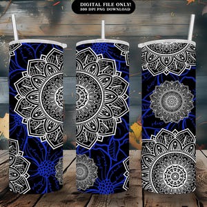 Cuss Word Mandala | Swear Word Tumbler Design | 20 oz Hidden Cuss Words Mandala | Hidden Cuss Words Mandala Design Wrap Sublimation