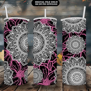 Cuss Word Mandala | Swear Word Tumbler Design | 20 oz Hidden Cuss Words Mandala | Hidden Cuss Words Mandala Design Wrap Sublimation