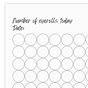 Number of Eyerolls Sticky notes, Sarcastic Sticky Notes, Humorous Office Supplies, Snarky Memo Pads, Funny Notepad