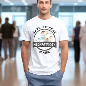 Neonatology male doctor t-shirt, med school graduation present, gift for doctor, gift for him, birthday present, new born doctor, scrubs