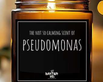 Pseudomonas Scented Candle: Gift for Doctor/Nurse - 4oz Soy Wax
