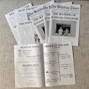 Wedding newspaper template