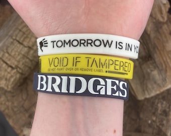 Death Stranding Bracelets | Silicone Wristband | Bridges Void if Tampered Tomorrow is in Your Hands Inspired