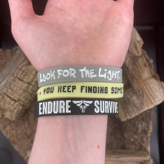 Last of Us Bracelets | Silicone Wristband | Endure Survive Fireflies Joel Ellie Firefly Inspired