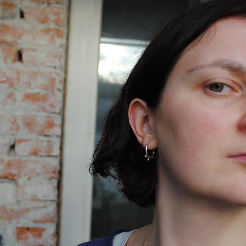 Gioielli Aurum - Orecchini A Cerchio Sottili In Argento Sterling - Foto 9