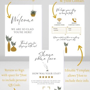 Welcome Sign for Vacation Rental, Editable Template, Vacation Home Sign, Digital Download, VRBO Sign, AirBnB Sign, Guest Welcome Sign