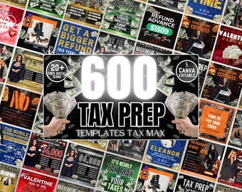 600 Tax Flyer, Tax flyer for 2025, Tax Prep Bundle, Tax Prep Flyer, Tax Prep Instagram, , Tax Prep Template, Tax Preparation, Tax prep flyer