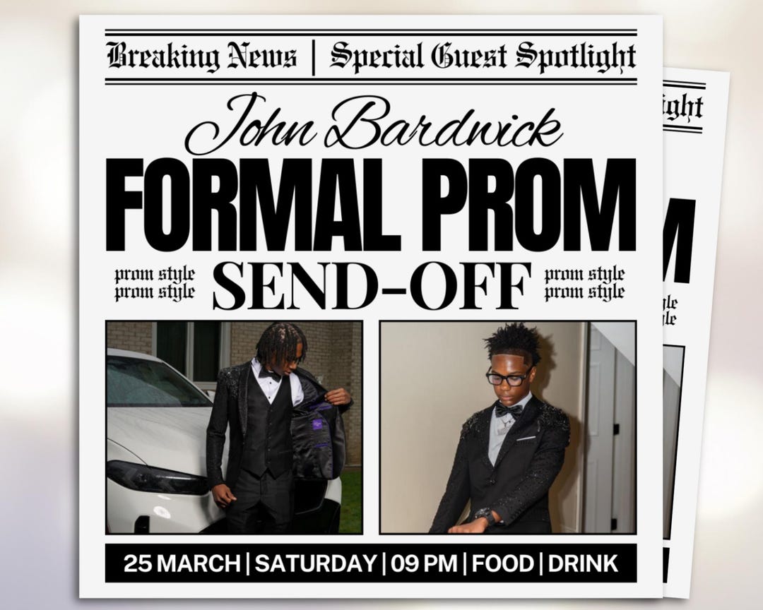 Send Off Merch Prom Send off Flyer Template - Etsy
