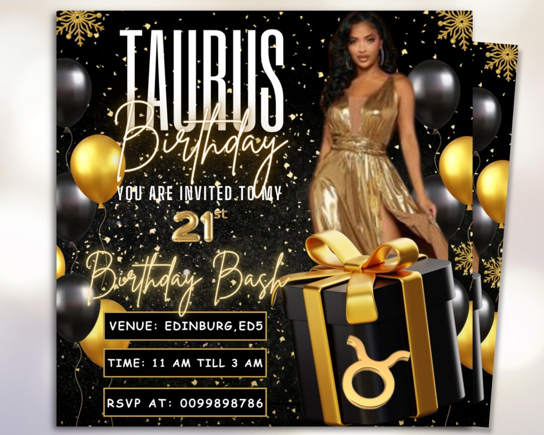 Taurus Flyer | Taurus Party Flyer | Taurus Birthday Flyer | Taurus Club ...