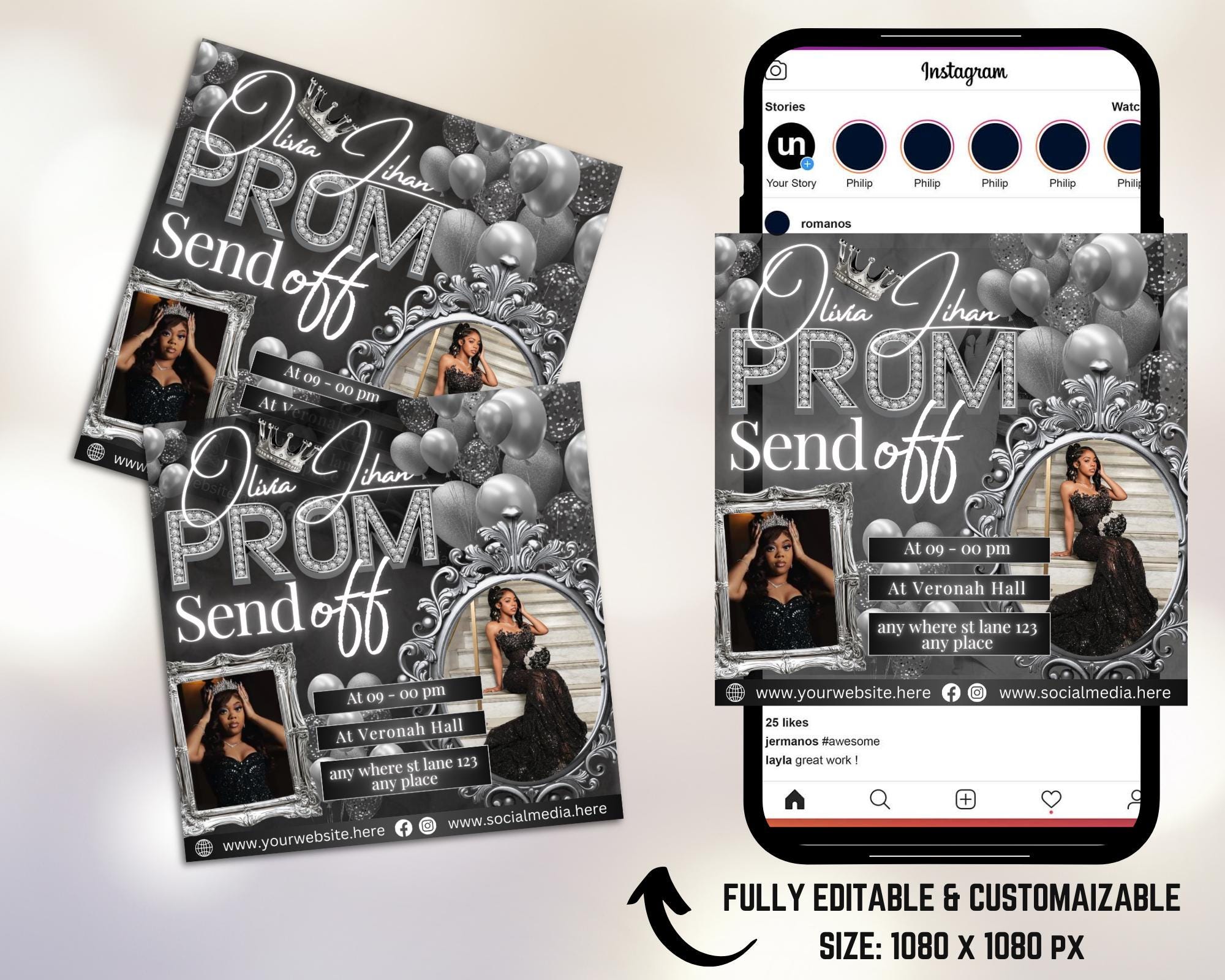 Prom Send off Flyer Template - Etsy