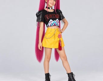 Girls K-Pop Idol Costume Set -  Black Gold KPop Inspired Outfit For Girl - Halloween Cosplay