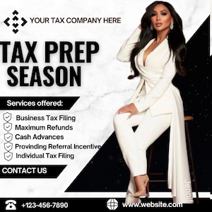 Tax Prep Flyer, Tax Preparation, Tax Season Flyer, Accountant Flyer, Corporate Business, Credit Repair, Tax Consultation, Tax Flyer Template