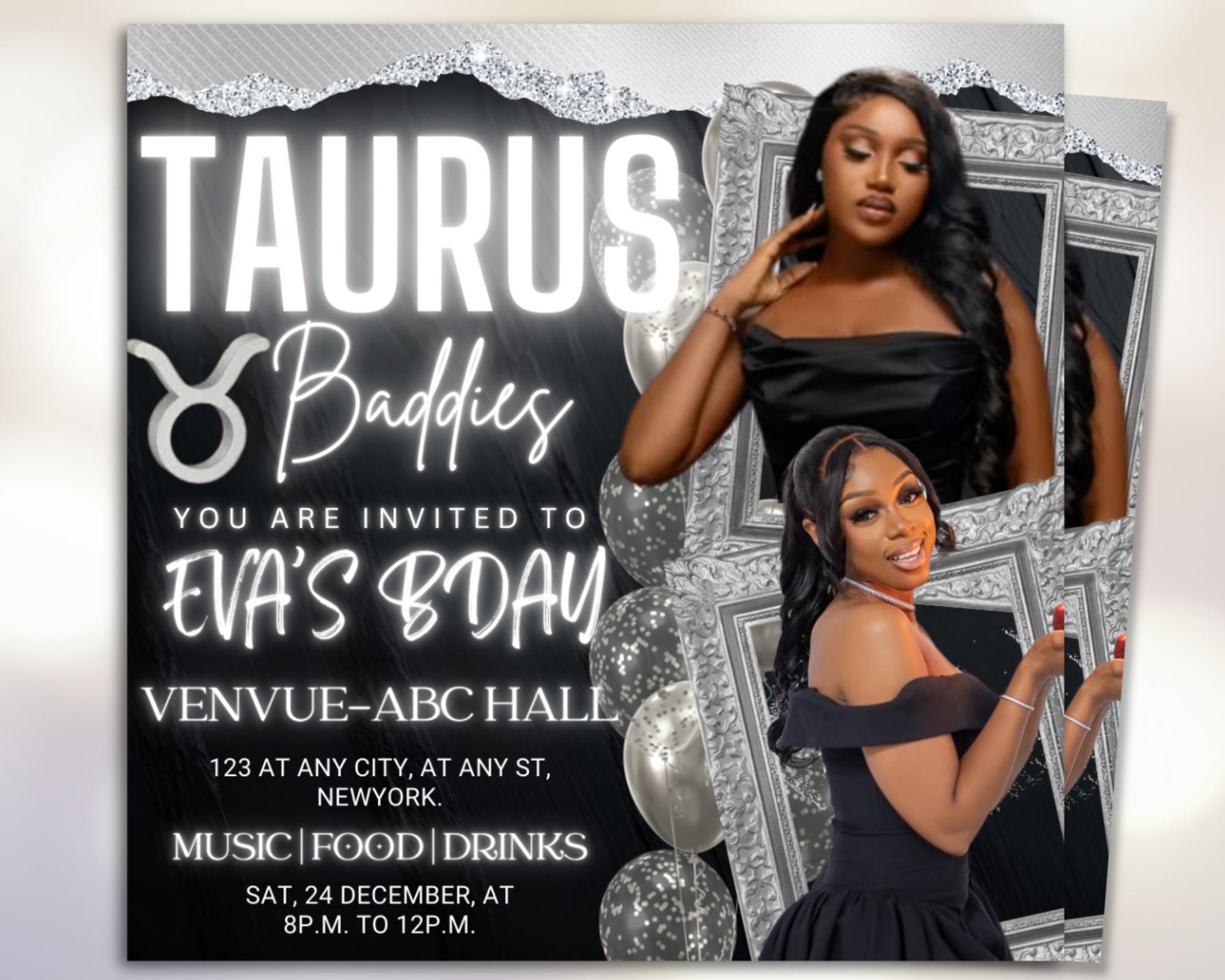 Taurus Flyer | Taurus Party Flyer | Taurus Birthday Flyer | Taurus Club ...