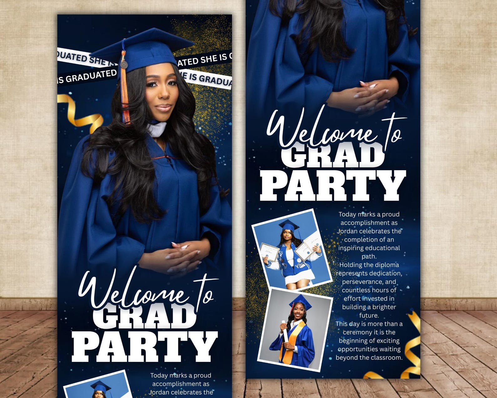 03 Graduation Banner Canva Editable Template, Class of 2026 Celebration ...