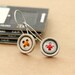 Βutton sterling silver earrings