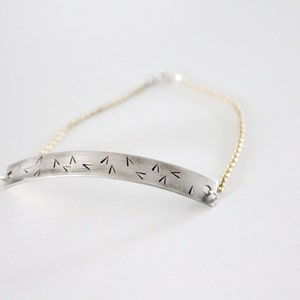 Bracciale minimal in argento sterlina immagine 3