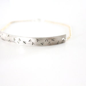 Bracciale minimal in argento sterlina immagine 1