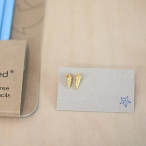 Shell miniature earrings, stud earrings image 4