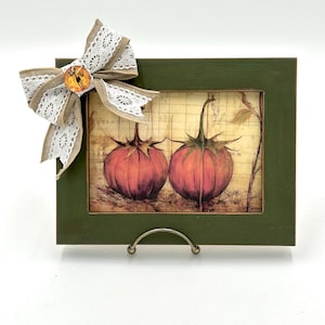 Primitive Pumpkin Framed Wall Art.  Rustic Folk Art.  Halloween Decor, Fall Decor.