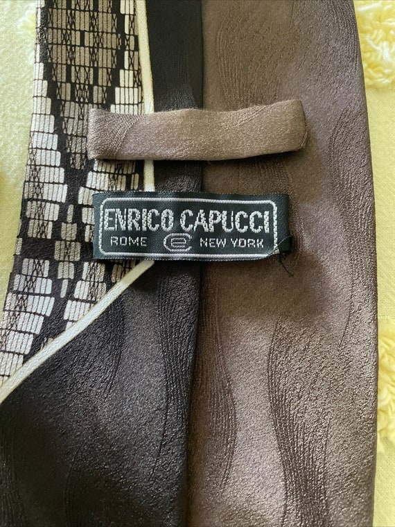 Vintage Enrico Capucci 100% silk hand made neckti… - image 3