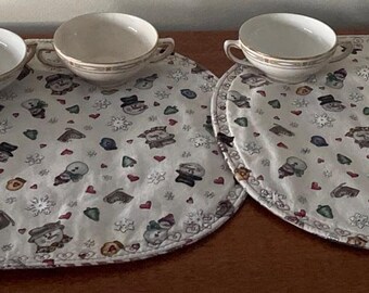 6 Antique Haviland Limoges 2 Handled Bouillion Cups