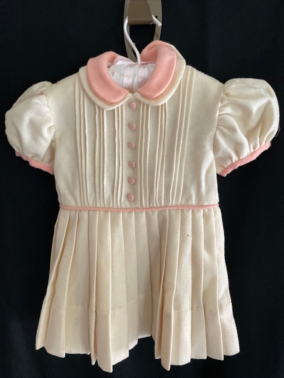 Vintage wool dress for little girl - image 1