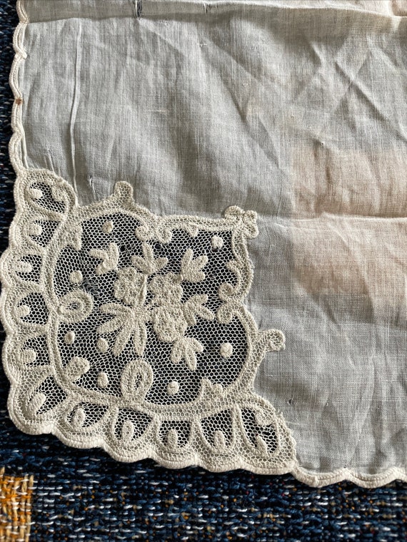 Antique Ivory Wedding Handkerchief ~ 1881 - image 6