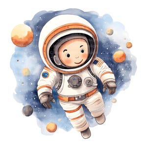 10 Astronaut Clipart, Little Astronaut, Astronaut Boy PNG, Astronaut in Space, Cute Astronaut Clipart, Astronaut PNG Bundle, Astronaut Art