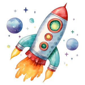 10 imágenes prediseñadas de cohetes, imágenes prediseñadas de cohetes espaciales, imágenes prediseñadas de naves espaciales, cohetes lindos, paquete de imágenes prediseñadas de cohetes, arte digital de cohetes, imágenes prediseñadas del espacio exterior