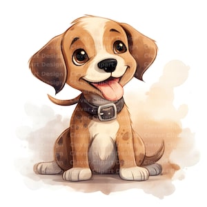 10 Cute Dog Clipart, Nursery Dog PNG, Cute Puppy Clipart, Watercolor Puppy, Puppy PNG Bundle, Puppy Digital Art, Puppy Illustration
