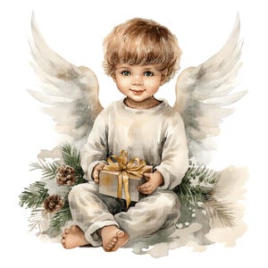 10 Engel Jungen Clipart, Weihnachtsengel PNG, Baby Engel Clipart, Kleiner Engel PNG, Engel Printables, Engel Clipart, Junge mit Flügeln